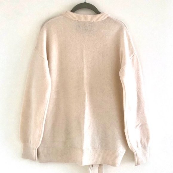 Designers Remix Sydni Ruched Wool Sweater in Ivory - Picture 4 of 7